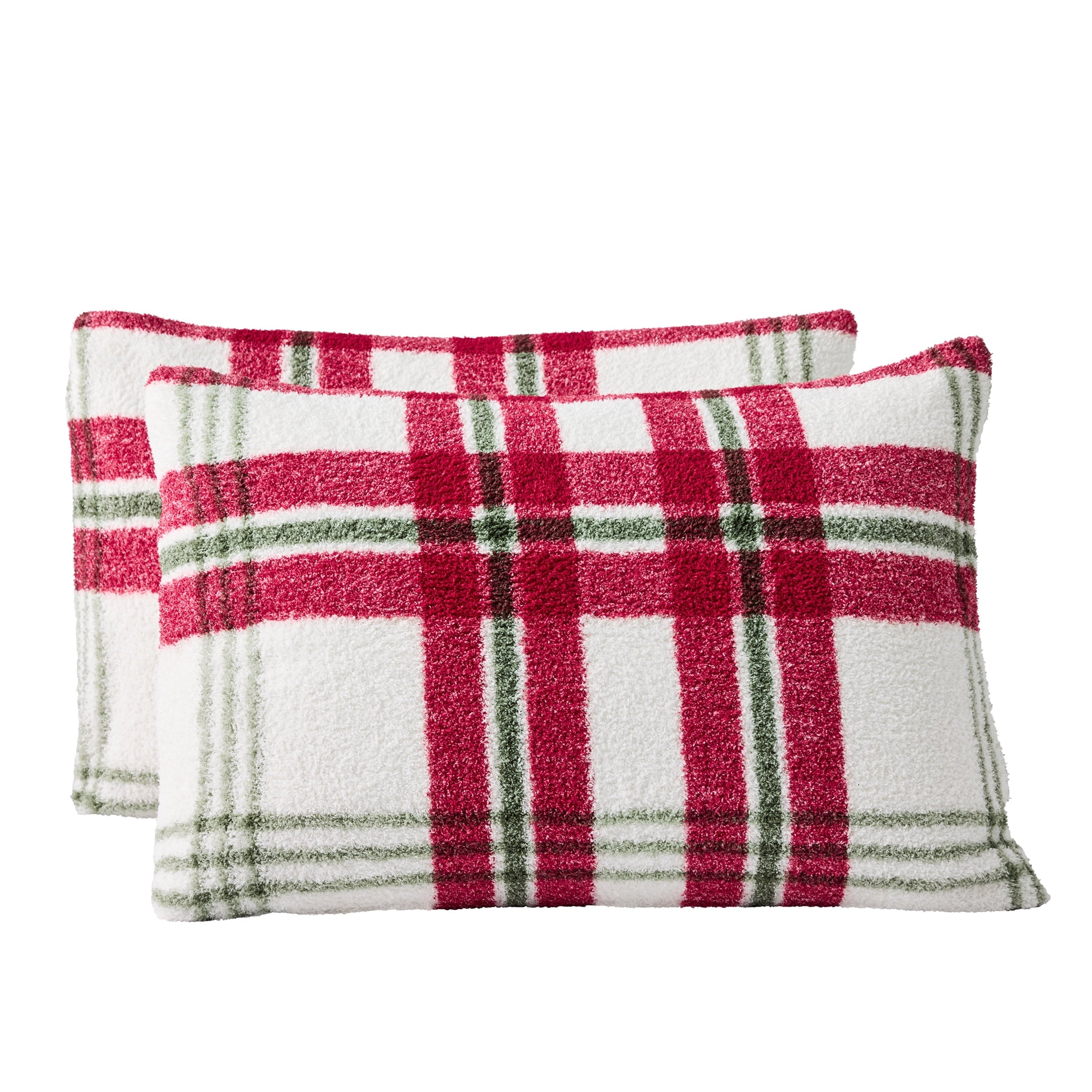 Better Homes & Gardens, Full/Queen, Comforter Set with Shams - Soft and Cozy, Red and Green Holiday Plaid
