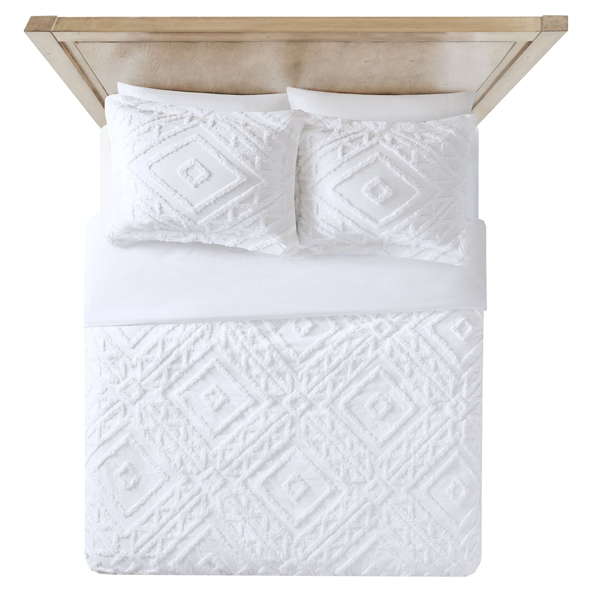 Better Homes & Gardens 3-Piece White Chenille Cover Duvet Set, Full/Queen