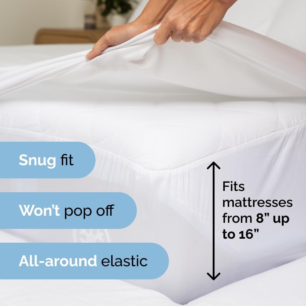 CGK Linens 4-Piece Ultra Soft & Comfy Hotel Luxury Sheet Set - Queen Size Cooling Bed Sheet Fits 8"-16" Mattresses, White