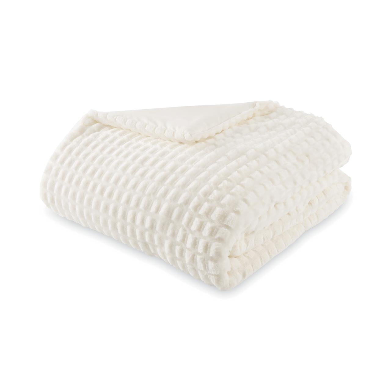 Mainstays 5-Piece Cream Cozy Plush Comforter Set, Full/Queen