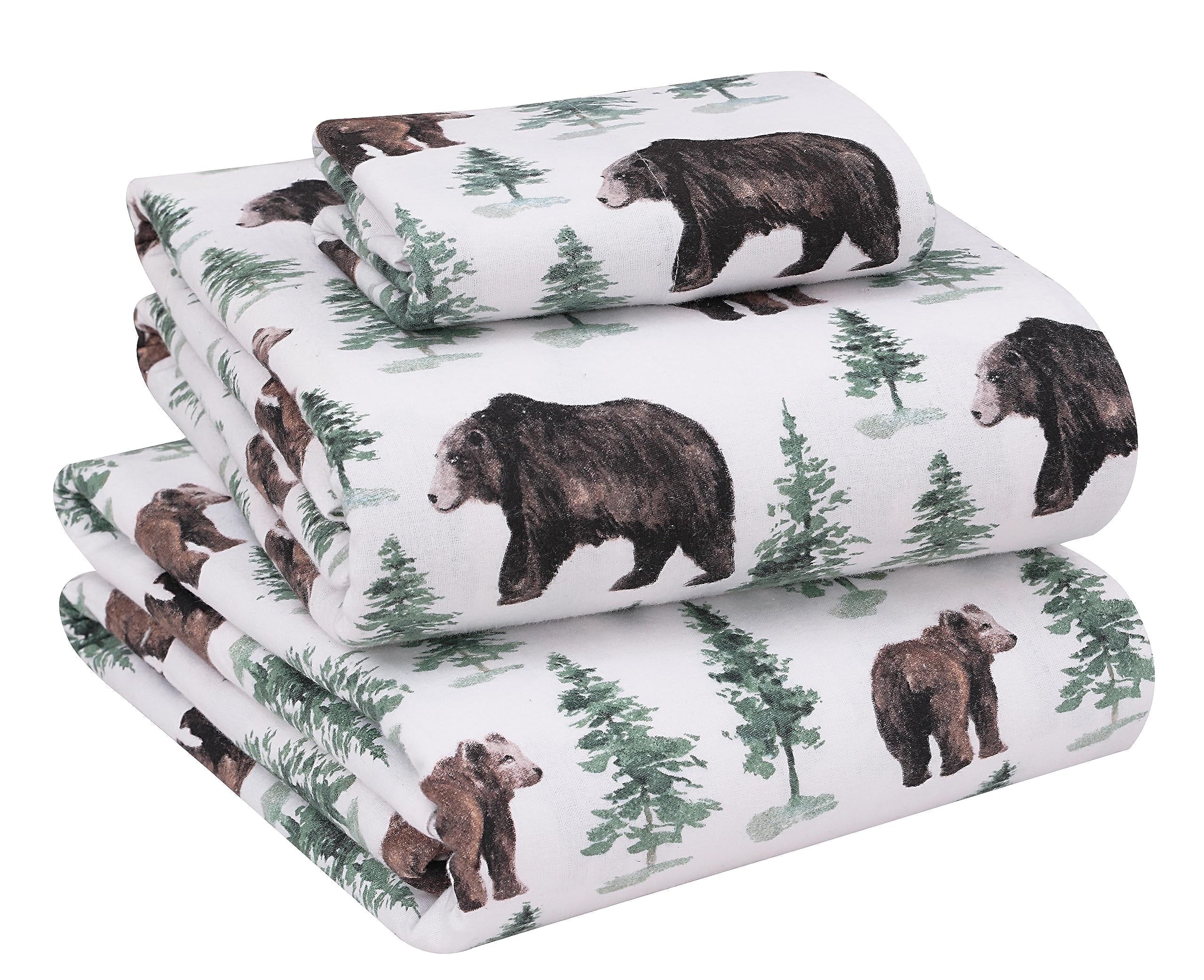 RUVANTI Flannel Sheets Queen Size - 100% Cotton Double Brushed Bed Sheets, Deep Pockets 16 Inches Queen Sheet Set, All Seasons Breathable & Extra Soft - Warm & Cozy, 4 Piece, Red Plaid