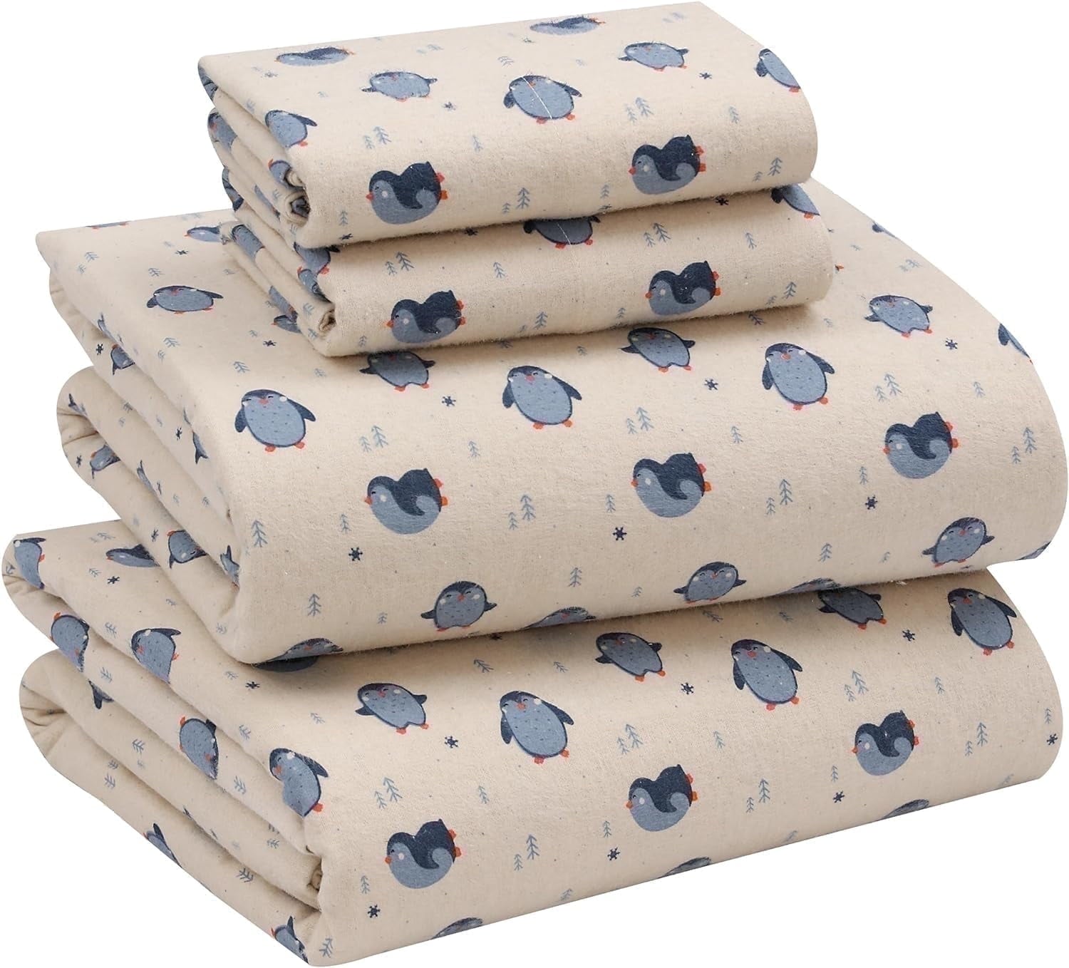 RUVANTI Flannel Sheets Queen Size - 100% Cotton Double Brushed Bed Sheets, Deep Pockets 16 Inches Queen Sheet Set, All Seasons Breathable & Extra Soft - Warm & Cozy, 4 Piece, Red Plaid