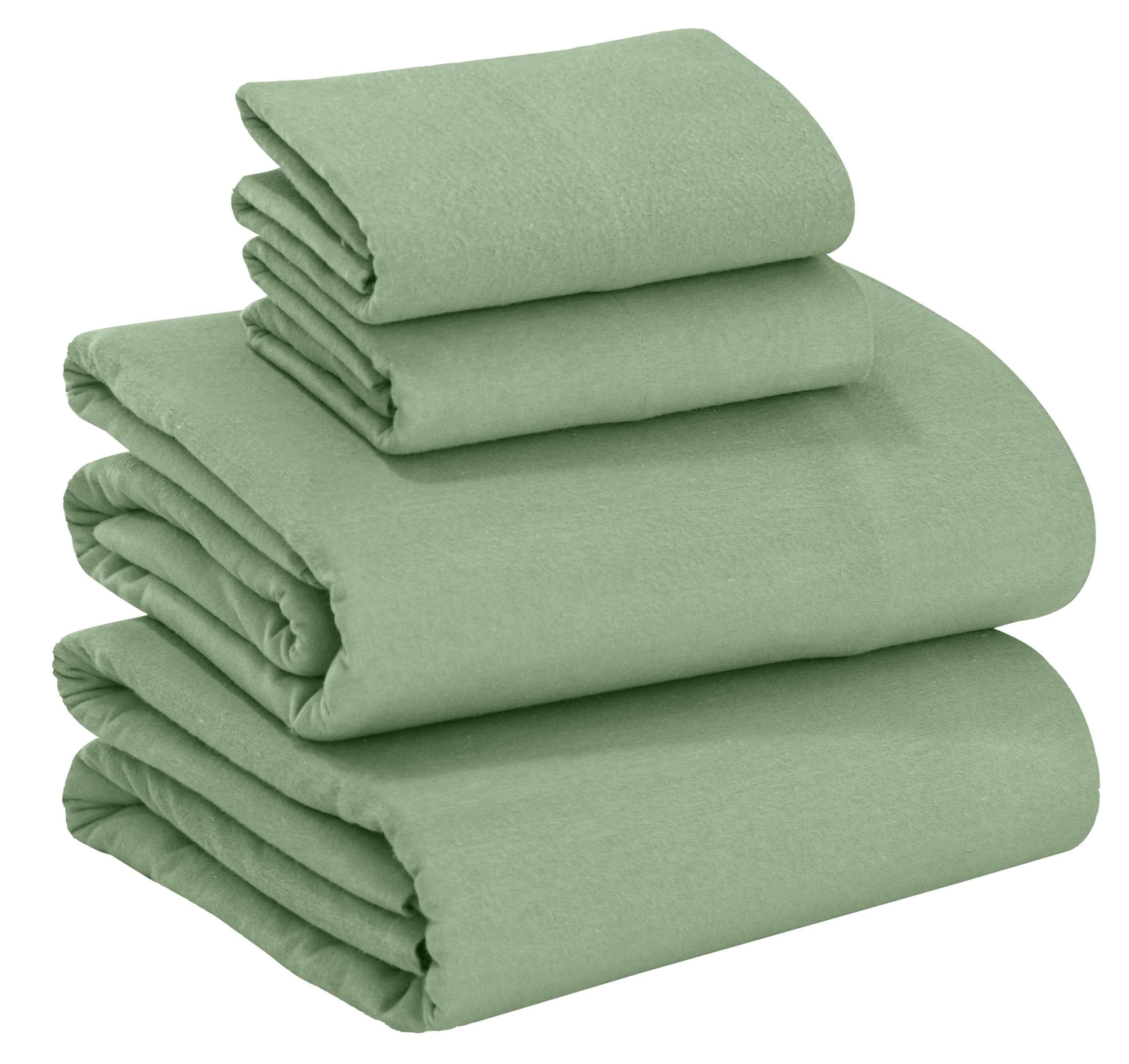 RUVANTI Flannel Sheets Queen Size - 100% Cotton Double Brushed Bed Sheets, Deep Pockets 16 Inches Queen Sheet Set, All Seasons Breathable & Extra Soft - Warm & Cozy, 4 Piece, Red Plaid