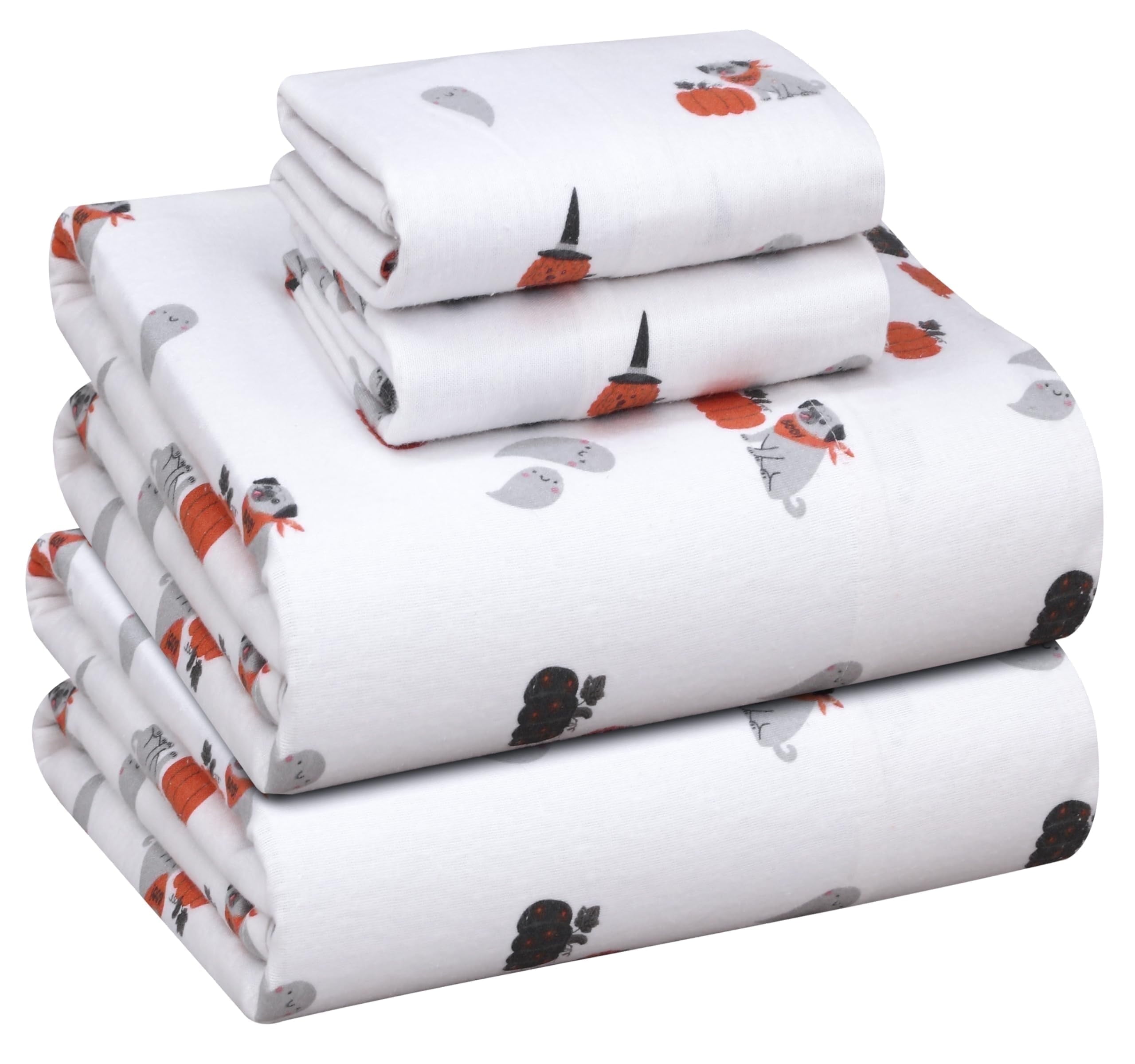 RUVANTI Flannel Sheets Queen Size - 100% Cotton Double Brushed Bed Sheets, Deep Pockets 16 Inches Queen Sheet Set, All Seasons Breathable & Extra Soft - Warm & Cozy, 4 Piece, Red Plaid