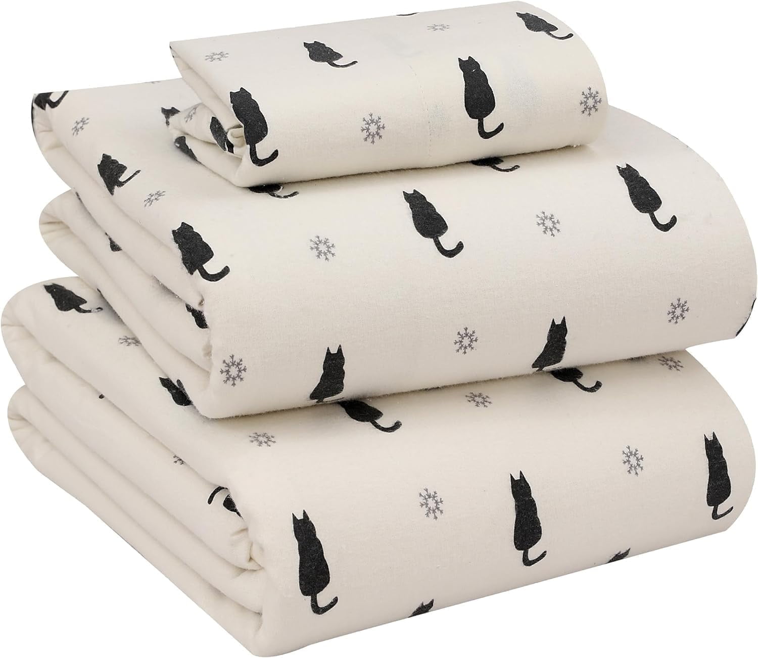 RUVANTI Flannel Sheets Queen Size - 100% Cotton Double Brushed Bed Sheets, Deep Pockets 16 Inches Queen Sheet Set, All Seasons Breathable & Extra Soft - Warm & Cozy, 4 Piece, Red Plaid