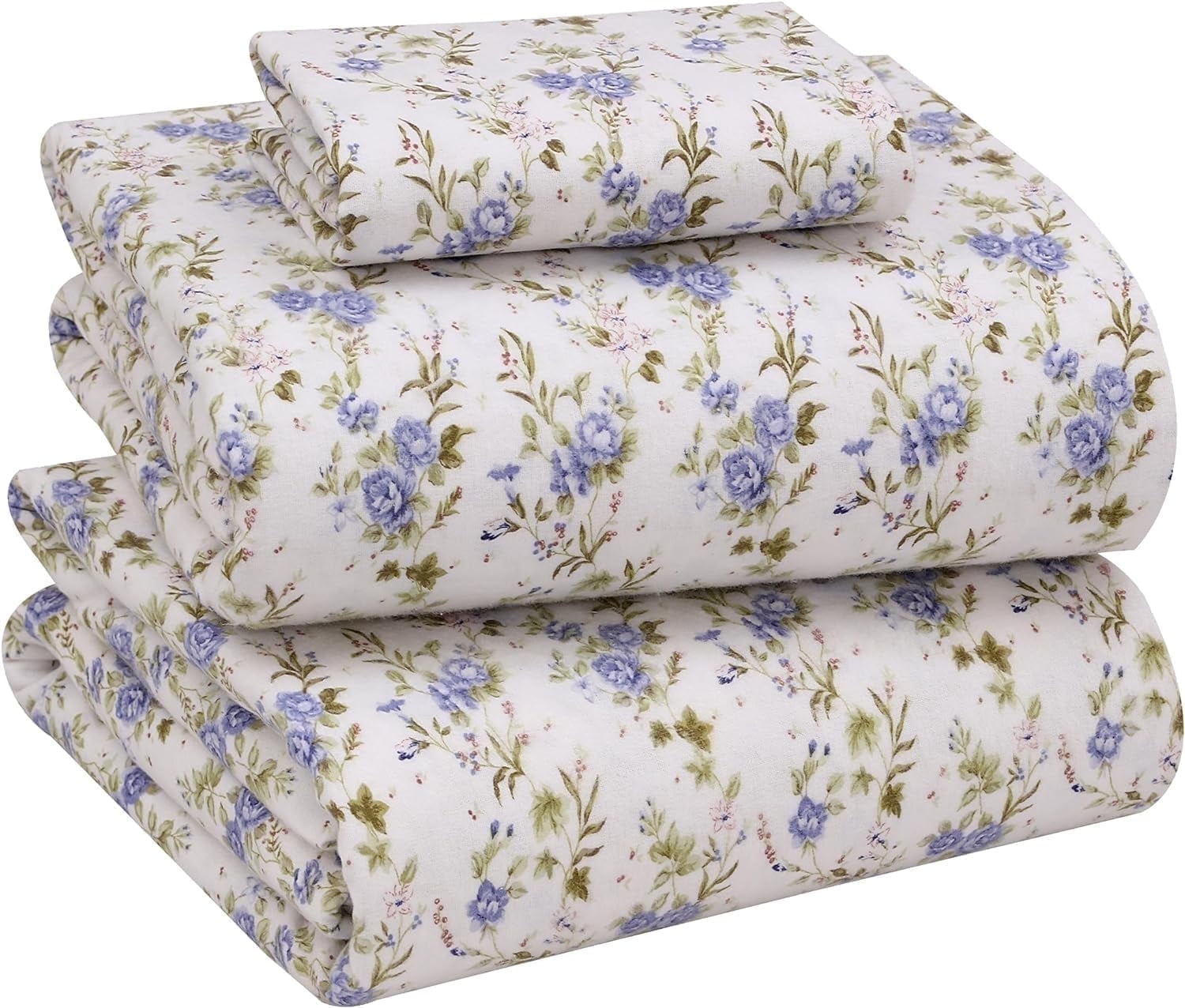 RUVANTI Flannel Sheets Queen Size - 100% Cotton Double Brushed Bed Sheets, Deep Pockets 16 Inches Queen Sheet Set, All Seasons Breathable & Extra Soft - Warm & Cozy, 4 Piece, Red Plaid